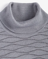 Alfani Men's Wool-Blend Textured Turtleneck Sweater, Created for Macy's