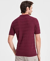 Alfani Men's Textured Polo Sweater, Created for Macy's