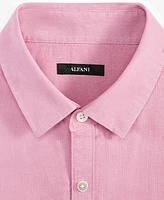 Alfani Men's Short-Sleeve Solid Textured Shirt, Created for Macy's