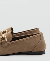 Mango Women's Suede Leather Moccasins