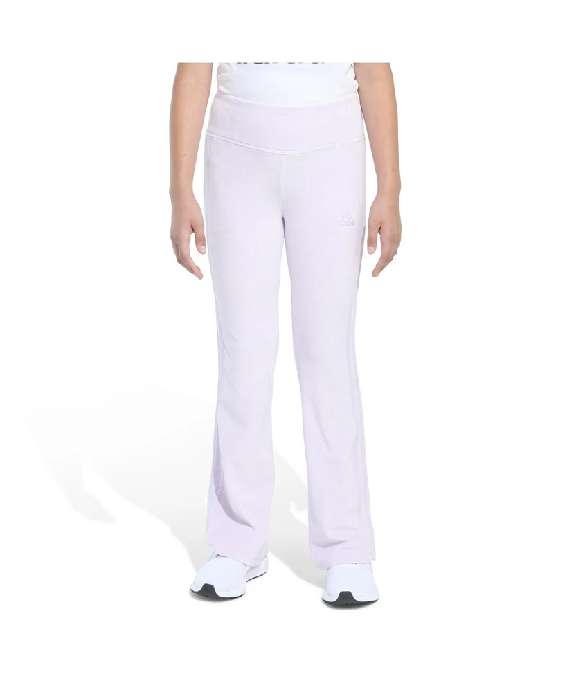 adidas Big Girls Rib Velour Vented Flare Leg Pant