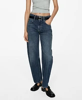 Mango Women's High-Waist Slouchy Jeans