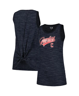 New Era Women's Navy Cleveland Guardians Space-Dye Active Tank Top