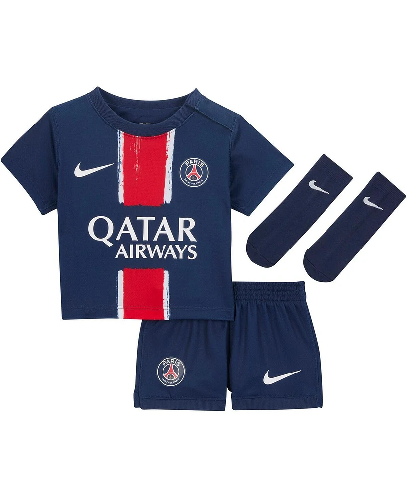 Nike Infant Navy Paris Saint-Germain 2024/25 Home Replica Stadium Kit Set