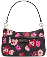 kate spade new york Hudson Fall Poppies Embossed Pebbled Leather Small Convertible Crossbody