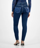 Guess Women's 1981 Lace-Pocket High-Rise Skinny Jeans