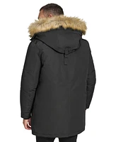 Calvin Klein Men's Long Parka with Faux-Fur Lined Hood