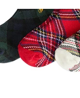 Polo Ralph Lauren Baby Girls Holiday Plaid Sock, 3-Pack