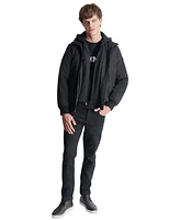 Dkny Men's Removable Hood Water-Resistant Bomber Jacket