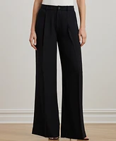 Lauren Ralph Women's Double-Faced Georgette Wide-Leg Pants, Regular & Petite