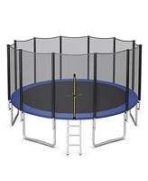 Inolait 16 Feet Outdoor Trampoline Bounce Combo with Safety Closure Net Ladder