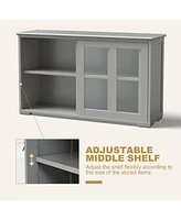 Antique Stackable Kitchen Storage Sideboard with Height Adjustable Shelf