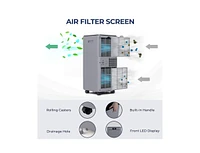 Sugift 10000 Btu 4-in-1 Portable Air Conditioner with Dehumidifier and Fan Mode-Gray