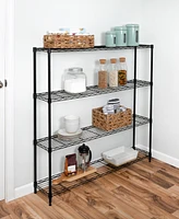 Honey Can Do 4-Tier Slim Profile Wide Shelving Unit