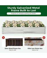 Metal Galvanized Raised Garden Bed with Open-Ended Base