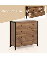 Costway 4-Drawer Dresser Modern Chest of Drawers Wooden Storage