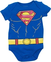 Justice League Baby Boys Batman Superman The Flash Aquaman 5 Pack Costume Bodysuits Newborn to