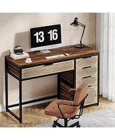 Tribesigns Computer Desk with 5 Drawers, 47