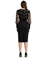 Hotsquash London Women's Embroidered Top Pencil Dress