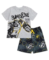 Transformers Boys Bumblebee Optimus Prime Graphic T-Shirt & Mesh Shorts Outfit Set to