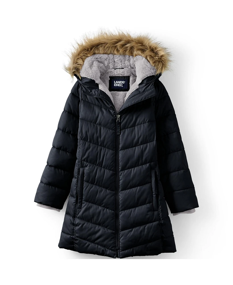 Lands' End Girls Fleece Lined Coat