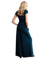 Hotsquash London Women's V-Neck Wide Leg Jumpsuit