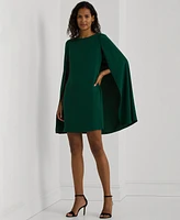 Lauren Ralph Women's Cape Georgette Cocktail Dress