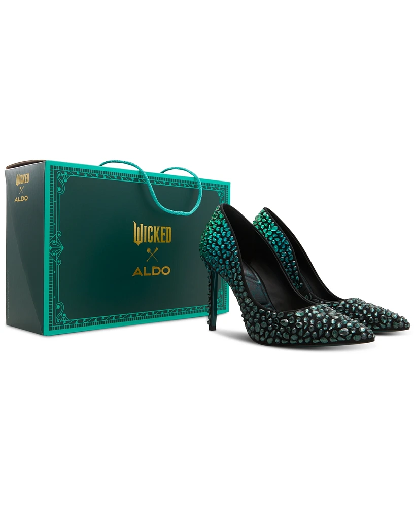 Aldo x Wicked Women's Thegreenelixir Pointed-Toe Rhinestone Pumps