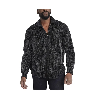 KingSize Tall Shaker Knit Zip-Front Cardigan