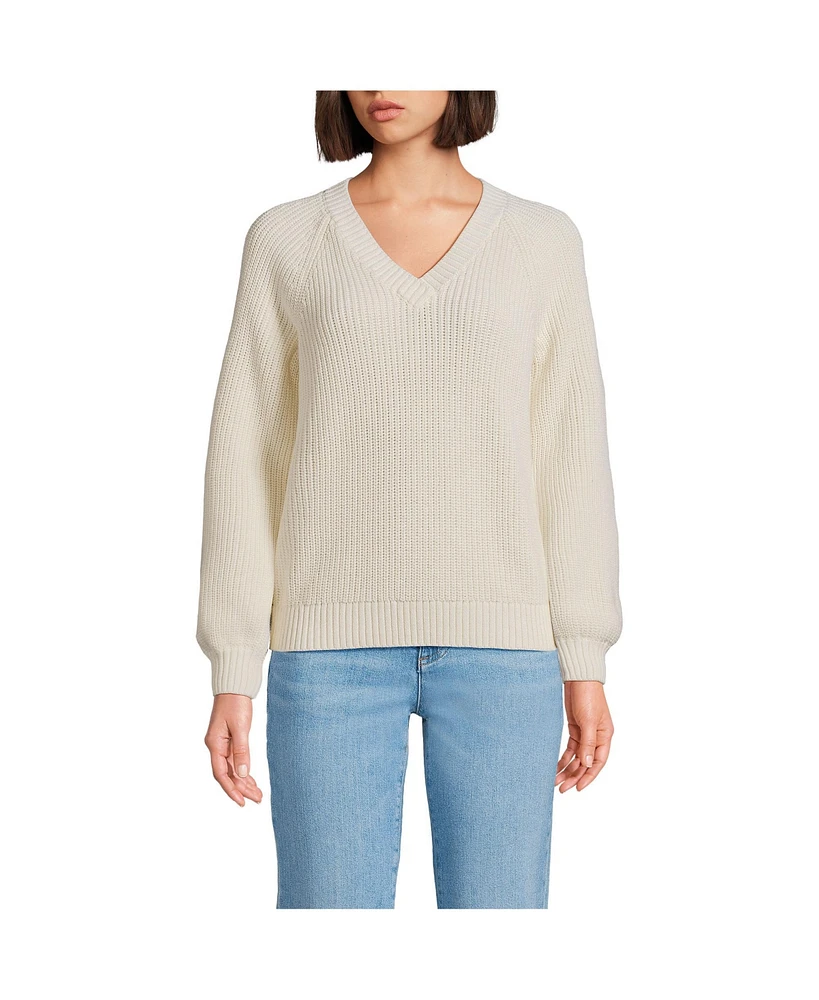 Lands' End Women's Drifter Balloon Sleeve Sweater