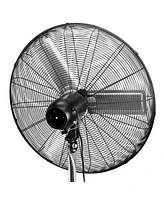 Vie Air 30 Inch Industrial Heavy Duty Pedestal Oscillating Metal Stand Fan