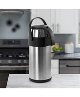 MegaChef 3 Quart Stainless Steel Airpot Hot Water Dispenser for Coffee and Tea