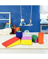 Gymax Crawl Climb Foam Shapes Playset Softzone Toy Toddler Preschoolers Kids