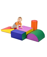 Gymax Crawl Climb Foam Shapes Playset Softzone Toy Toddler Preschoolers Kids