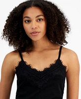 Guess Women's Mena Lace-Trim V-Neck Sleeveless Top