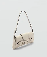 Mango Women's Buckles Detail Shoulder Bag