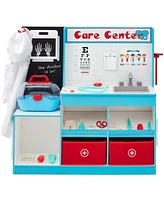 Best Choice Products Pretend Play Doctor's Office, Wooden Toy Set for Kids w/ Carrying Case, All Accessories Included