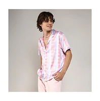 Men's Lavender & Pale Orange Relaxed Ombre Shirt