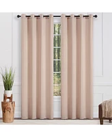 Chanasya Premium Beige Silky Velvet Textured Sheer Curtains