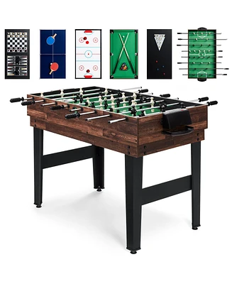 Best Choice Products 2x4ft 10-in-1 Combo Game Table Set w/ Hockey, Foosball, Pool, Shuffleboard, Ping Pong