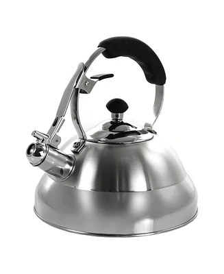 Megachef 2.7 Liter Stovetop Whistling Kettle in Brushed Silver