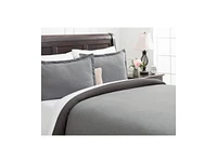 Chanasya Premium Faux Linen Bedding Duvet Cover -Piece Soft Luxury Set