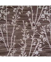 Chanasya Premium 2-Panel Floral Jacquard Textured Beige Curtains with Grommets for Windows Living Room Bedroom
