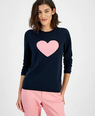 Tommy Hilfiger Women's Long-Sleeves Heart Sweater