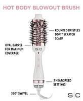 StyleCraft Professional Hot Body Ionic 2-in-1 Blowout Hot Air Brush Hair Dryer Volumizer