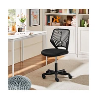 Yaheetech Office Chair Armless Desk Chair Mid Back Swivel Chair