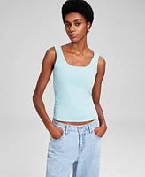 And Now This Women's Scoop-Neck Sleeveless Double-Layered Tank Top, Created for Macy's