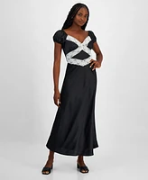 And Now This Women's Contrast-Lace Maxi Dress, Exclusively at Macy's