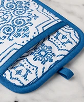 Martha Stewart Living Strie Medallion Cotton Potholder, Set of 2