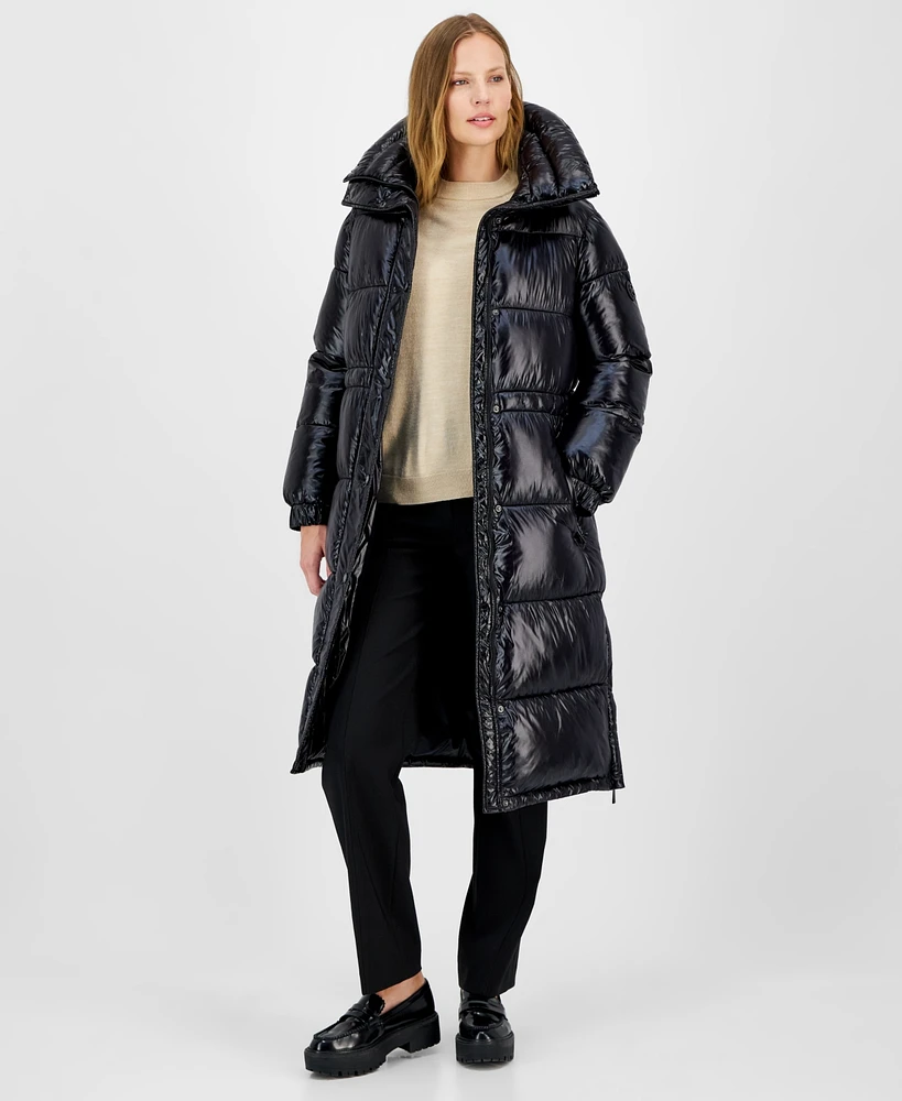 Michael Kors Women's Shine Hooded Anorak Puffer Coat